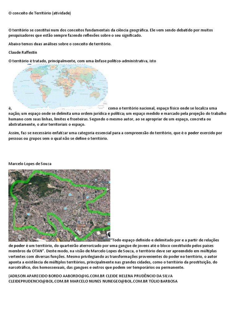 Análise do Conceito de Território | PDF