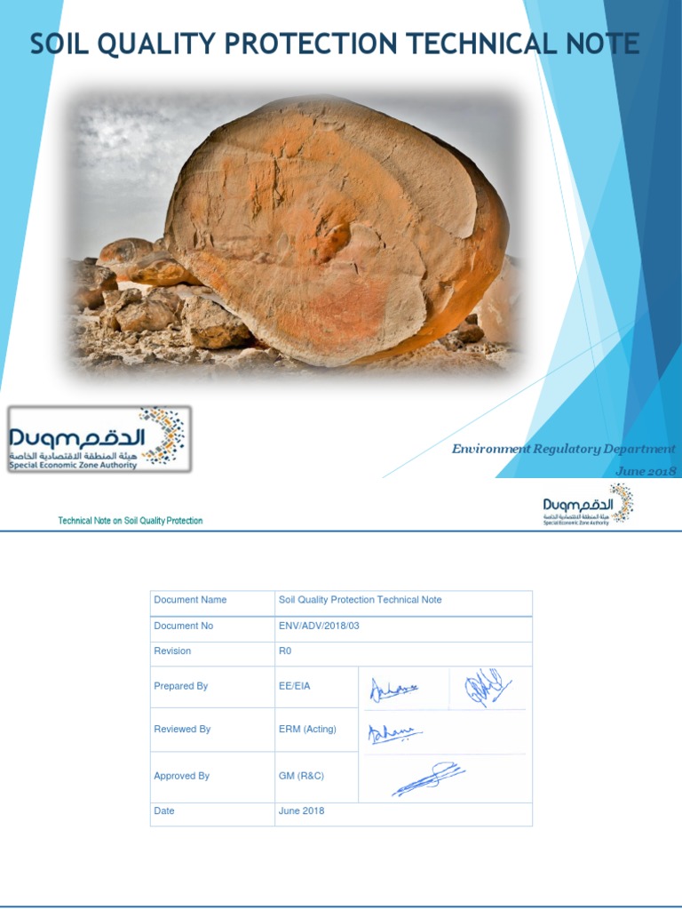 Soil Quality Protection Guidelines | PDF | Environmental Impact ...