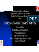 Factors Affecting Enzyme Activity