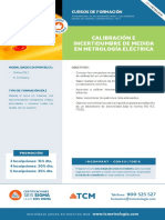 Calibracion e Incertidumbre de Medida en Metrologia Electrica