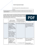 Mini Unit Organizational Template