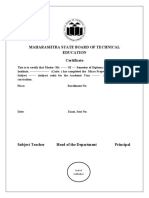 Maharashtra State Board of Technical Education Certificate