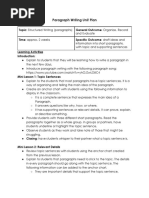 Paragraph Writing Unit