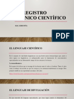 El Registro Técnico Científico