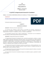 Cu Privire La Inspectoratul General de Carabinieri: Parlamentul