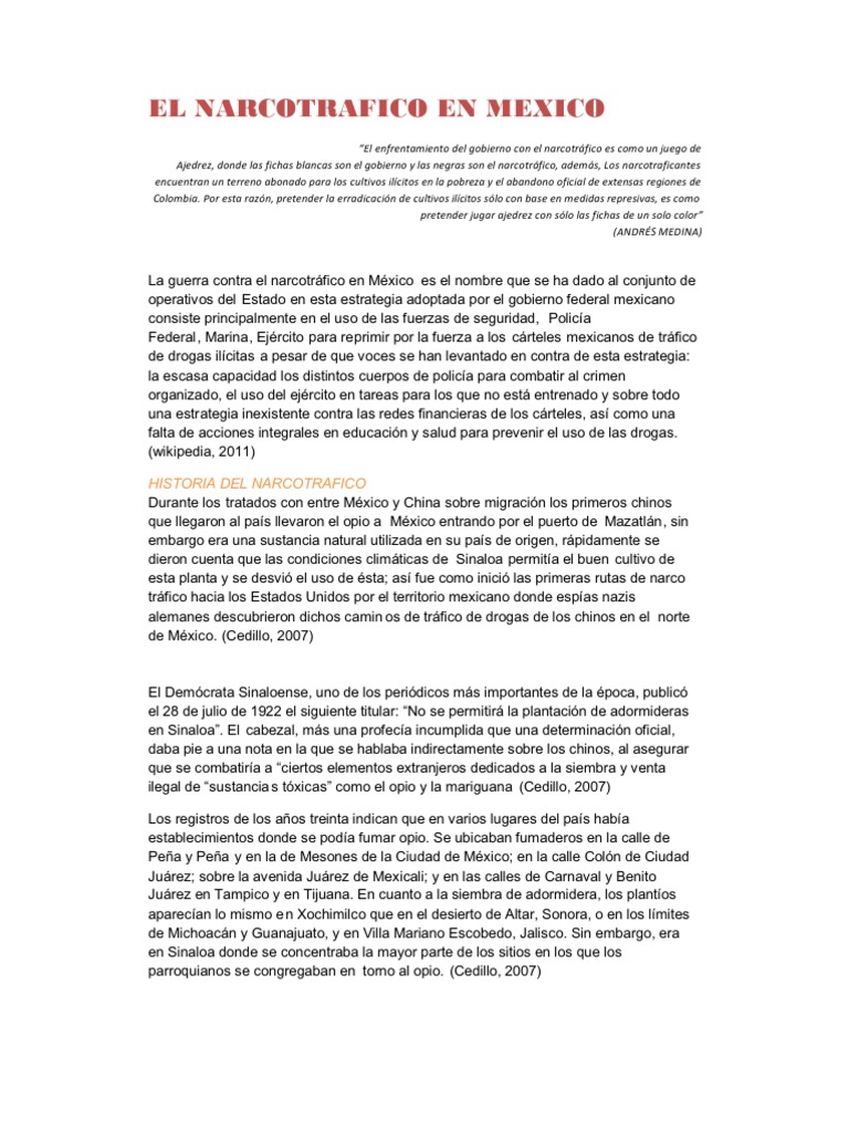 El Narcotrafico en Mexico | PDF | Cartel de Sinaloa | Comercio ilegal ...