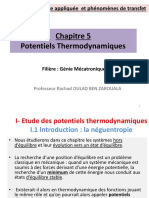 Chapitre 5-Potentiel Thermodynamique