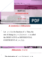 MAT121 SOE L1 Differentiation 1819