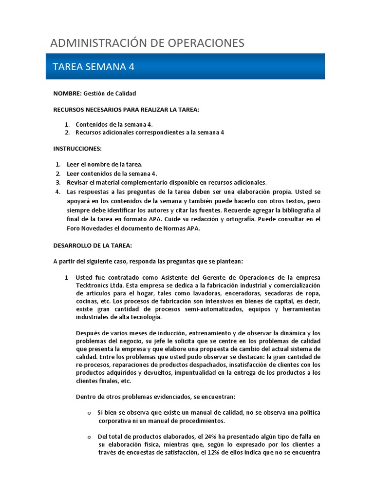 Propuesta de Mejora en Calidad Empresarial | PDF | Calidad (comercial ...
