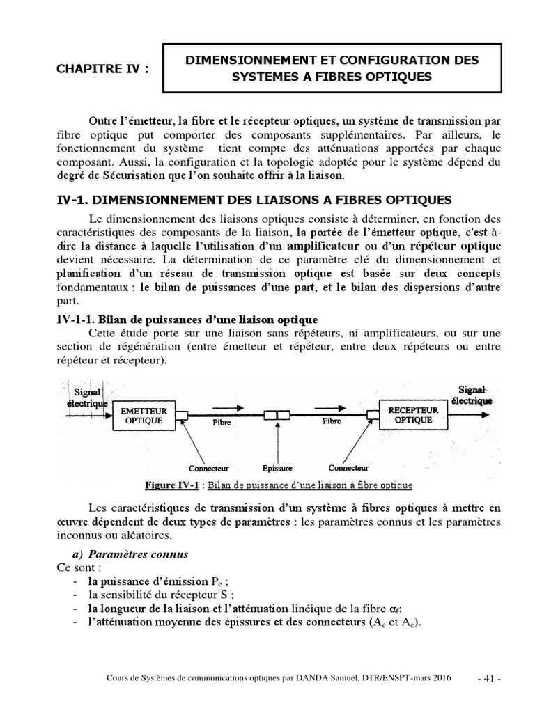 Bilan de dispersion modale en optique | PDF | Fibre optique | Décibel