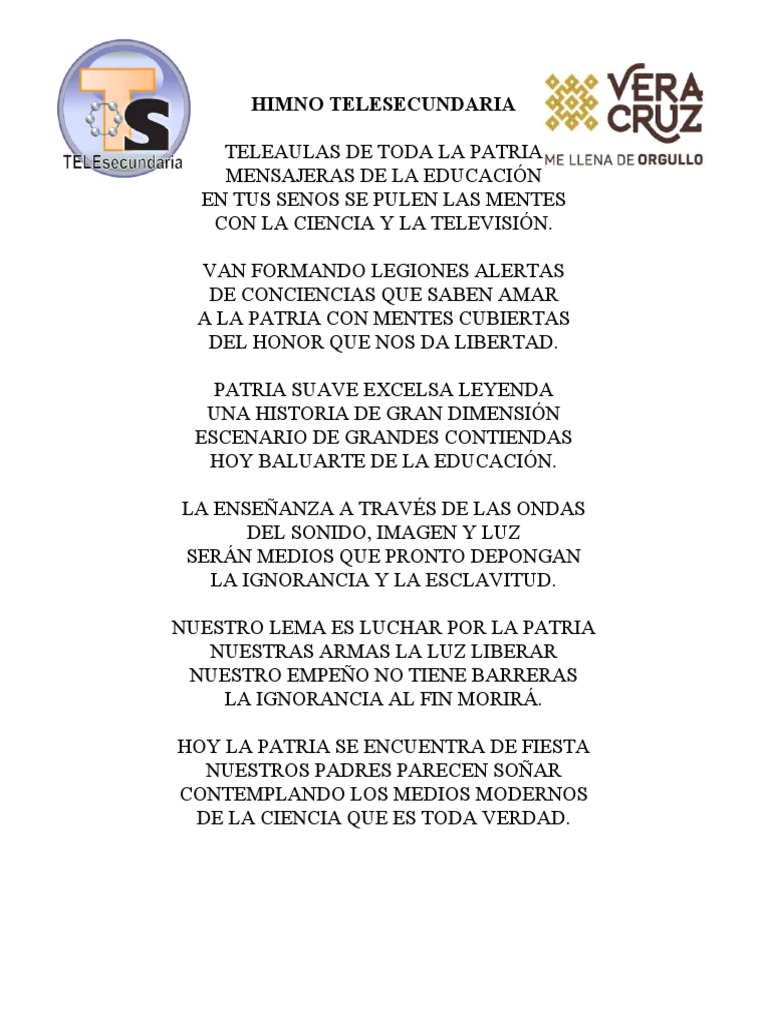 Himno Telesecundaria PDF