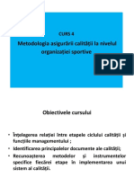 Curs 4 MNG Calit Curs 4 - Metodologia Asigur - Rii Calit - II