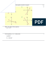 State Whether The Following Linear Graphs Are Positive or Negative