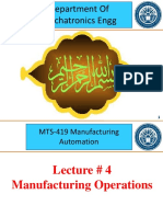 Lec # 4 Manufacturing Operations