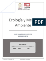 Sexto Semestre. - Guía Didáctica Del Docente. - Ecología