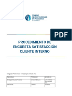 PR RH 006 Procedimiento Encuesta Satisfaccion Cliente Interno