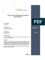 Cedula de Auditoria - Papeles de Trabajo Subfi 8