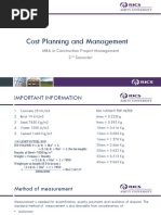 Cost Planning and Management Lecture 1