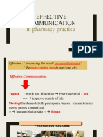 Effective Communication Skills for Pharmacy Practice