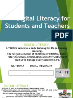 Digital Literacy For Students and Teachers