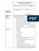 Standar Prosedur Operasional (Spo) Elektrokardiogram (Ekg) Nomor Dokumen Nomor Revisi Jumlah Halaman 1 / 3