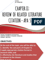 Chapter II Literature Review and Citation APA Style