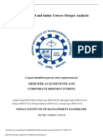 Bharti Infratel and Indus Towers Merger Analysis: Mergers Acquisitions and Corporate Restructuring