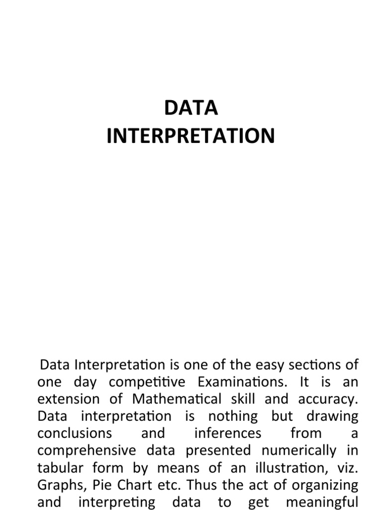 Data Interpretation Techniques and Tips | PDF | Data | Pie Chart