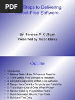 Nine Steps To Delivering Defect-Free Software