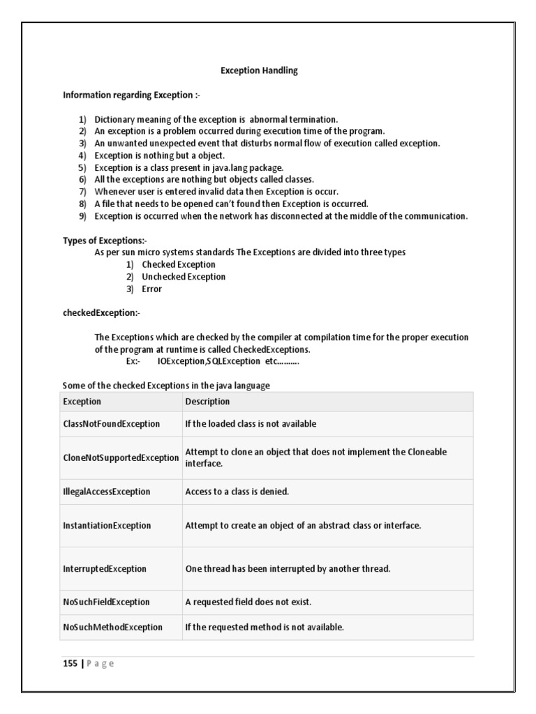 Exception Handling | PDF | Programming | Constructor (Object Oriented ...