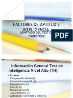 Factores de Aptitud e Inteligencia