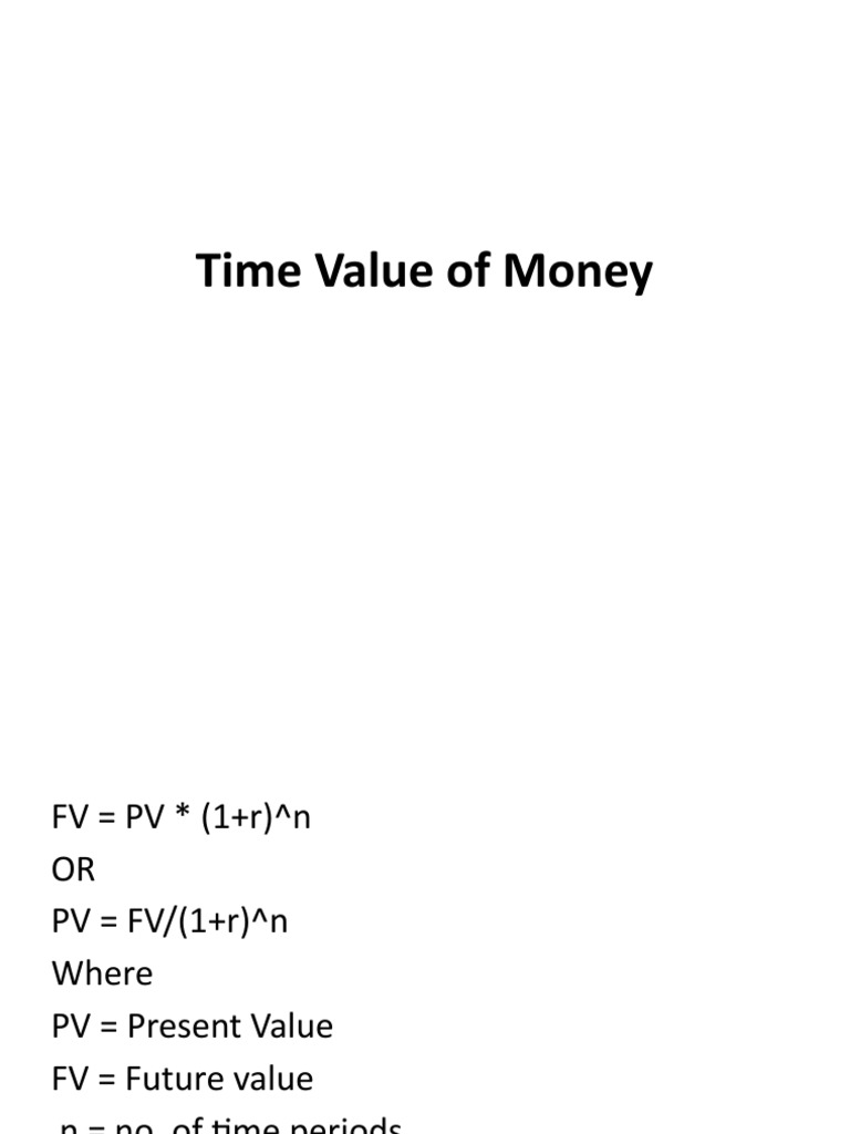 Time Value of Money PDF