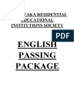 Karnataka Residential Educational Institutions Society: English Passing Package