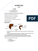 815-Press Tools: Part A 1. List Out Three Stages of Cutting