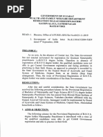 Government of Gujarat and Family Welfare Department Resolution No - Gau/102019/Sfs-84/Chhl Sa Chiv Alaya, Gandhinagar Date:8/7/2021