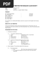Download Minute of Meeting for English Club Society by Fazil Multimedia SN57425479 doc pdf