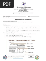 Learning Activity Sheet (SHS) Inquiries, Investigations and Immersion Fourth Quarter, Week 1