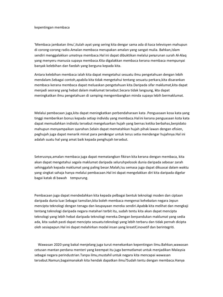 Kepentingan Membaca Pdf