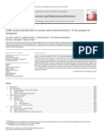 Neuroscience and Biobehavioral Reviews: Gaba System Dysfunction in Autism and Related Disorders: From Synapse To Symptoms