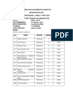 Absensi Dan Dokumentasi Kegiatan Radiologi Rabu 7 April 2021