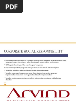 Corporate social responsibility policies of Arvind ltd