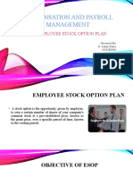 Compensation and Payroll Management: Topic: Employee Stock Option Plan