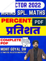 SSC CGL Mains Special Percentage Questions