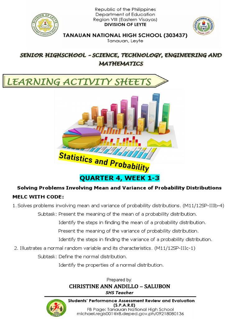 Learning Activity Sheets: Quarter 4, Week 1-3 | PDF | Normal ...