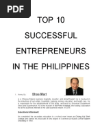 Top 10 Successful Entrepreneurs in The Philippines