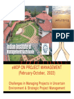 1 Challenges in Projects Under Uncertain Environment Ans Strategic Project Management