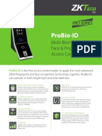 ZKTeco USA ProBio ID ProSeries Data Sheet