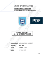 Command of Aeronautics: Final Report A - #67/CENIPA/2009
