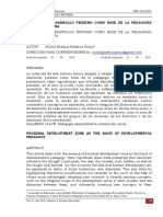 La Zona de Desarrollo Próximo Como Base de La Pedagogía Desarrolladora