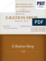 E-Ration Shop: Computer Science and Engineering Department Final Year Project (KCS-753)